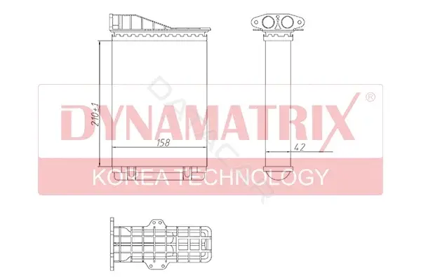 Радиатор печки DYNAMATRIX DR73258