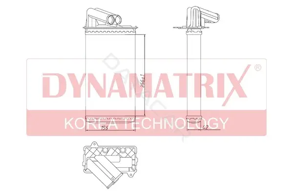 Радиатор печки DYNAMATRIX DR73368
