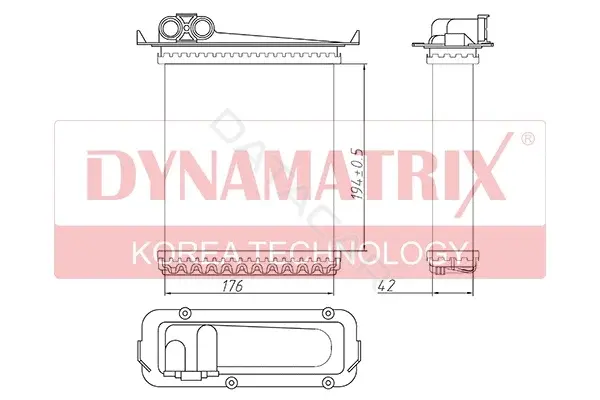 Радиатор печки DYNAMATRIX DR73640