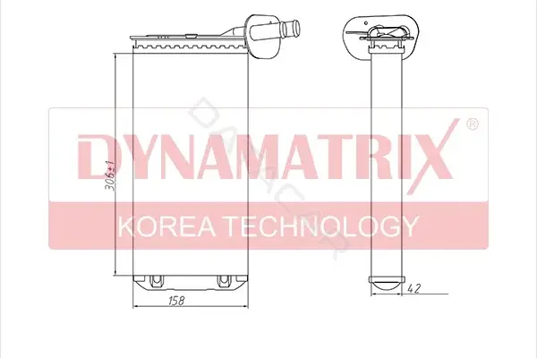 Радиатор печки DYNAMATRIX DR73965