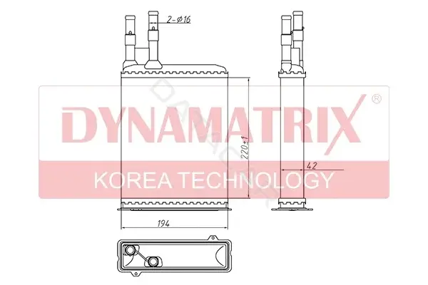 Радиатор печки DYNAMATRIX DR73984
