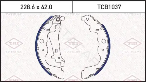Барабанные колодки TATSUMI TCB1037
