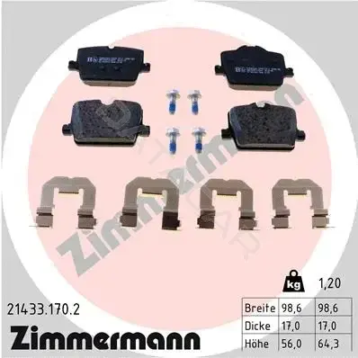 Тормозные колодки ZIMMERMANN 21433.170.2
