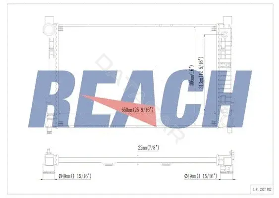 Радиатор охлаждения REACH 1.41.2337.022