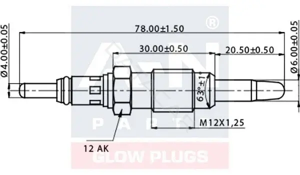 Свечи накала A-N PARTS A-N091391