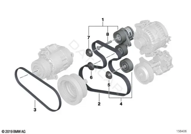 Натяжитель ремня генератора BMW 11287565225