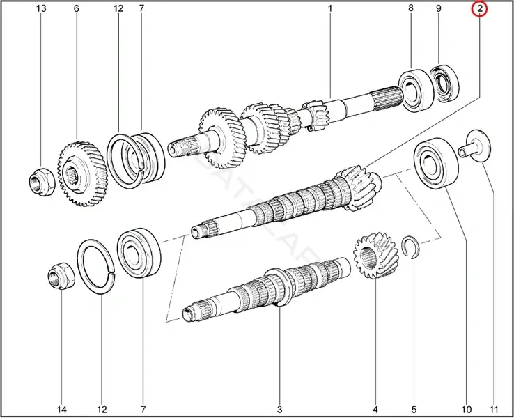 Вал КПП (АКПП, раздатки) LADA 21800-1701105-20
