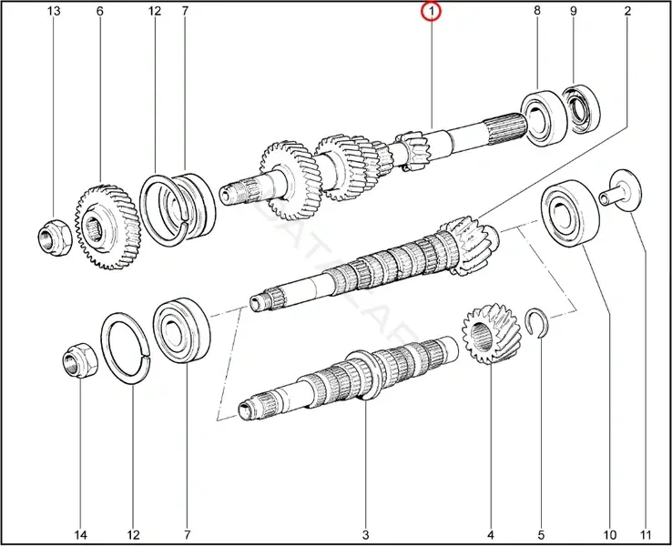 Вал КПП (АКПП, раздатки) LADA 21100-1701030-10