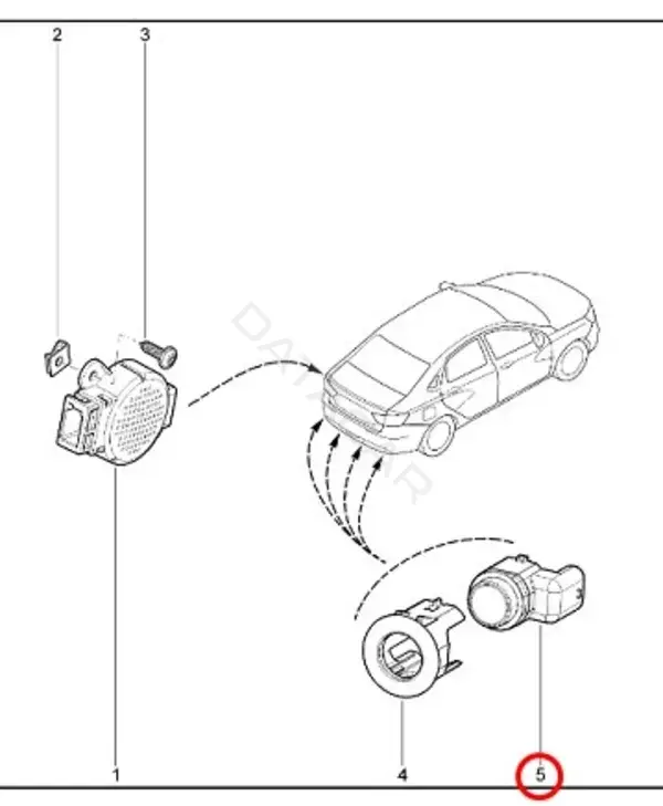 Датчик парктроника LADA 284422728R