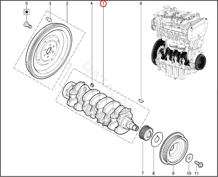 Коленвал LADA 21177100502000