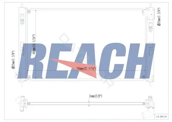 Радиатор охлаждения REACH 1.41.2979.116