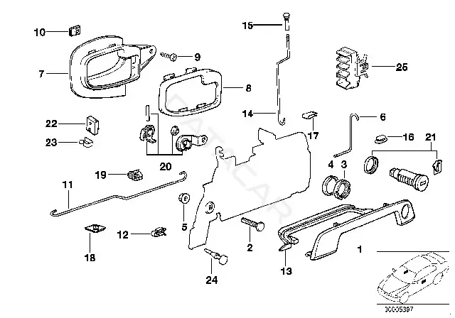 Ручка двери BMW 51218122442