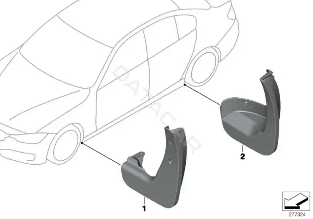 Брызговики BMW 82162218984