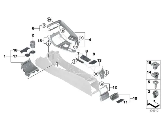 Пепельница урна BMW 51169263413