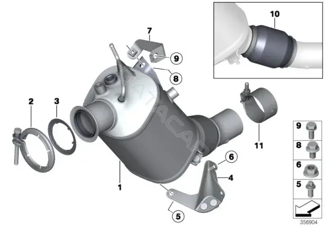Гофра глушителя BMW 18308589078