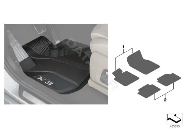 Коврики в салон BMW 51472450514