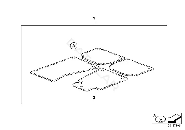 Коврики в салон BMW 51478245331