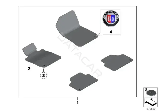 Коврики в салон BMW 51477230378
