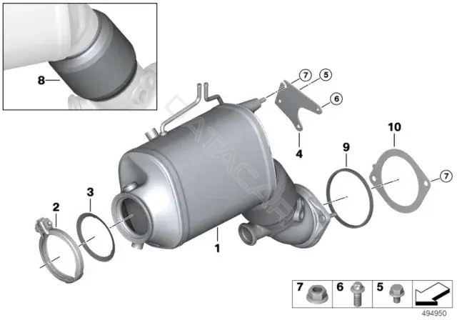 Гофра глушителя BMW 18308517209