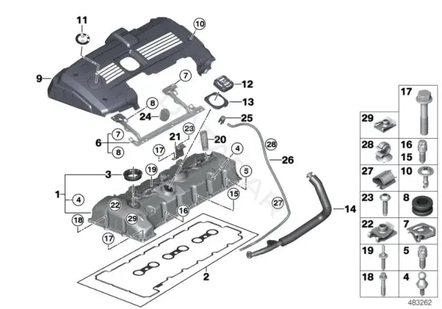 Болт подвески BMW 11127558454