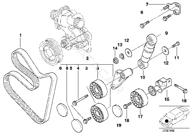Болт подвески BMW 11281435115