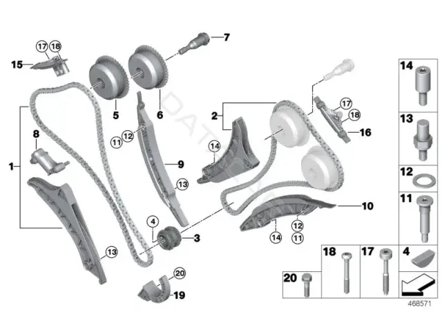 Болт подвески BMW 11317582925