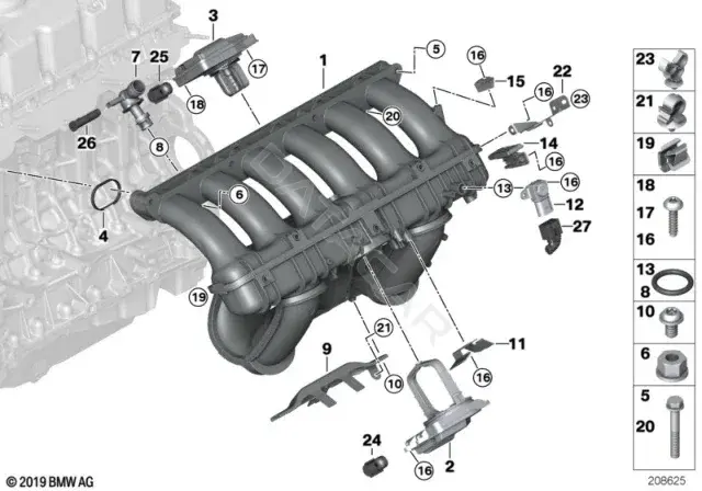 Клапан картерных газов BMW 11617559530