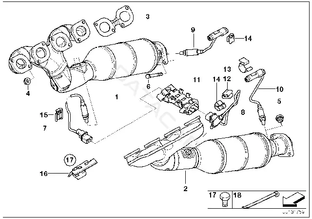 Болт подвески BMW 18407536175