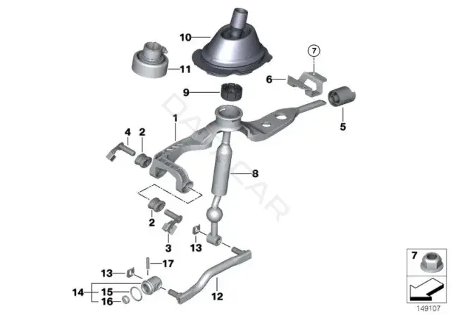 Болт подвески BMW 25117529078