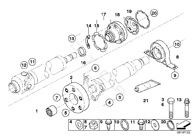 Болт подвески BMW 26107542194