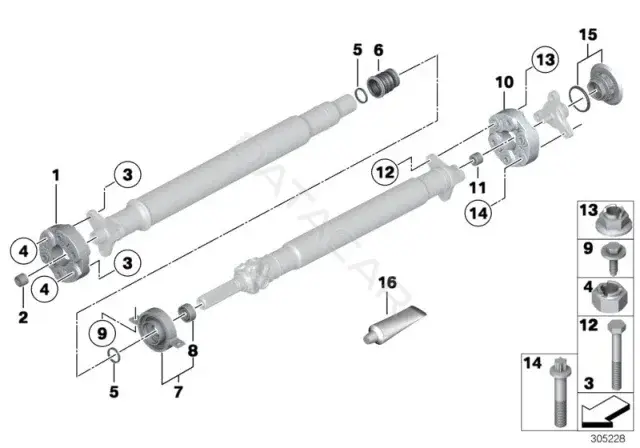 Болт подвески BMW 26117551225