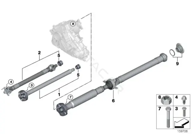 Болт подвески BMW 26207564559