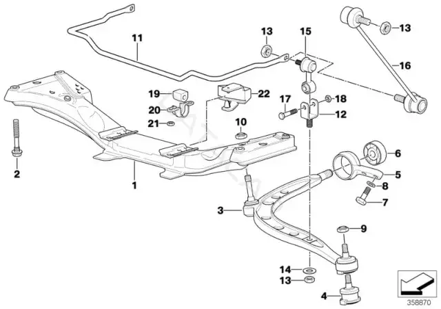 Болт подвески BMW 31116781023