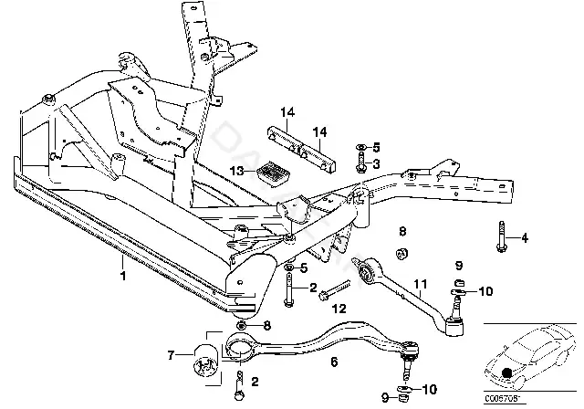 Болт подвески BMW 33321094474