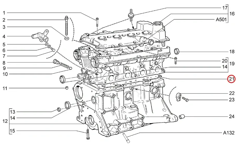 Прокладка ГБЦ LADA 21126100302000