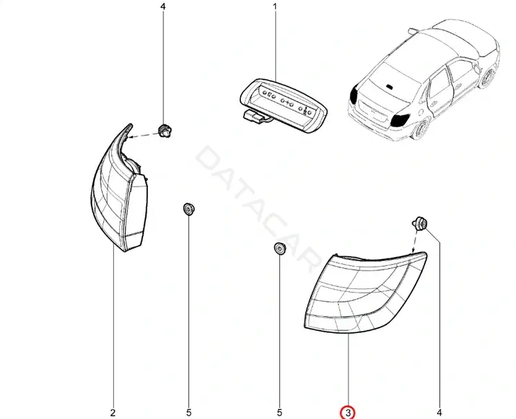 Задние фонари LADA 21900371601000