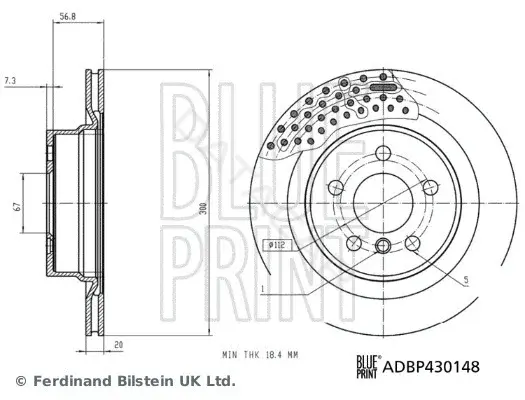Тормозные диски BLUE PRINT ADBP430148