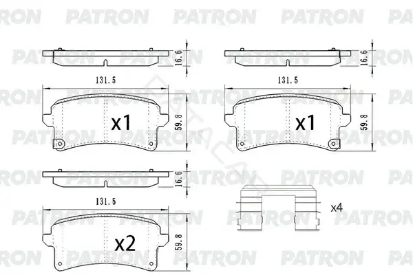 Тормозные колодки PATRON PBP210