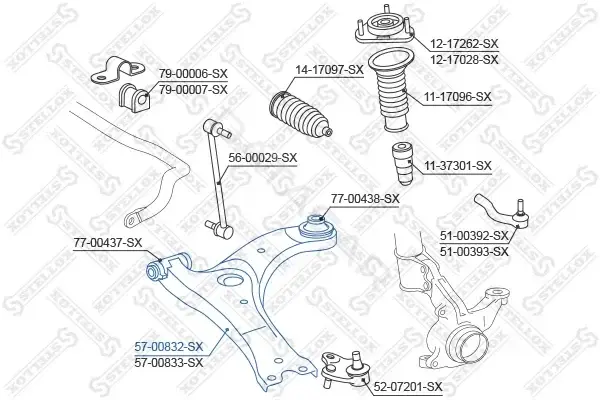 Рычаги STELLOX 57-00832-SX
