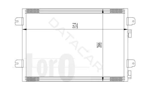 Радиатор кондиционера LORO 042-016-0028