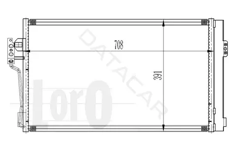 Радиатор кондиционера LORO 054-016-0006