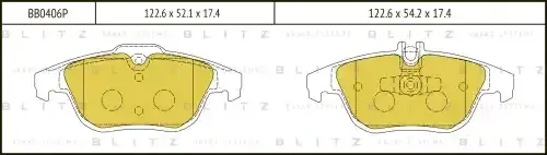 Тормозные колодки BLITZ BB0406P