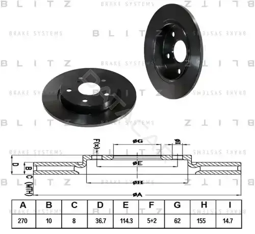 Тормозные диски BLITZ BS0291