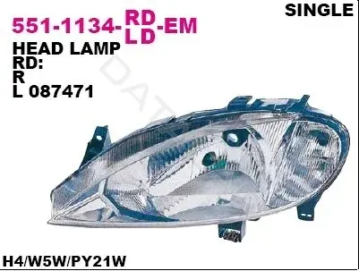 Фары DEPO 551-1134L-LD-EM