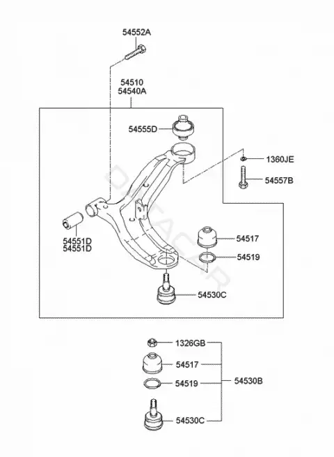 Шаровая опора HYUNDAI/KIA/MOBIS 5453025000
