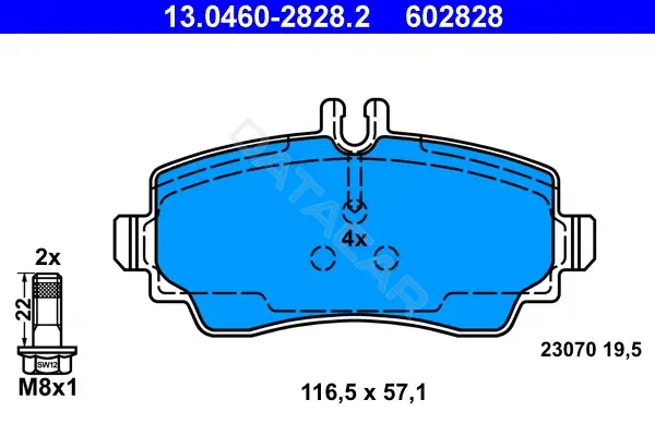 Тормозные колодки ATE 13.0460-2828.2