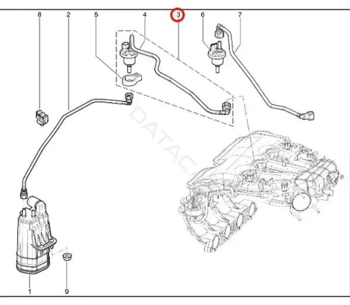 Клапан вентиляции топливного бака LADA 8450044500