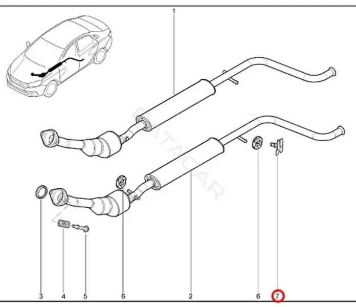 Крепление глушителя LADA 8450033475