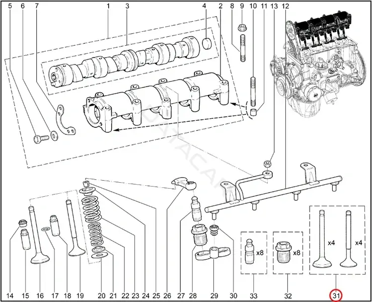 Впускной клапан LADA 21010-1007010-86