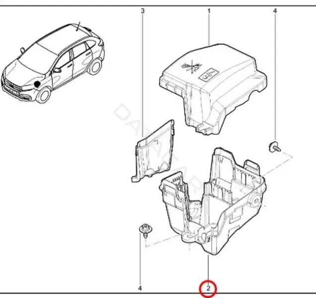 Блок предохранителей LADA 243803298R
